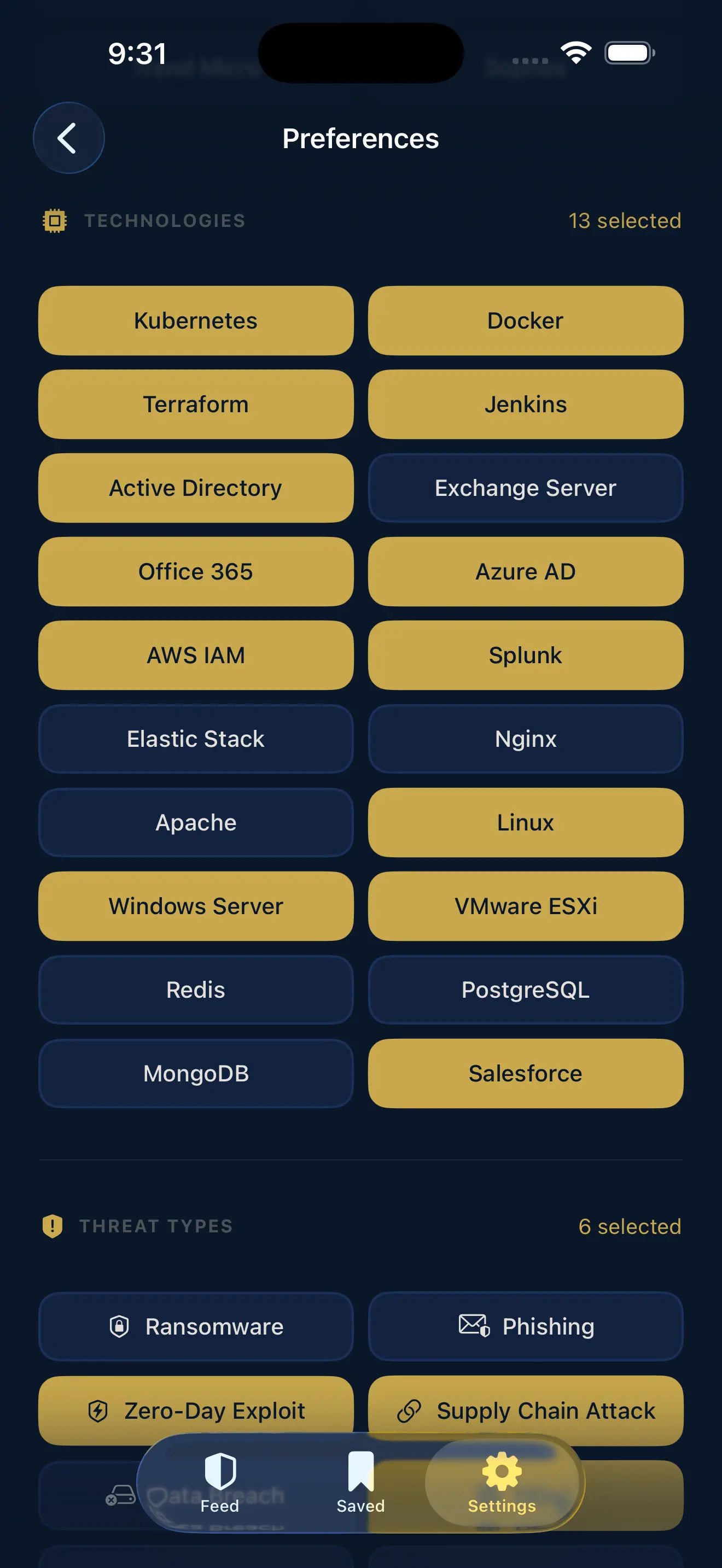 Additional preferences